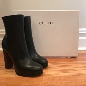 NIB Celine Runway Black Ankle Boots